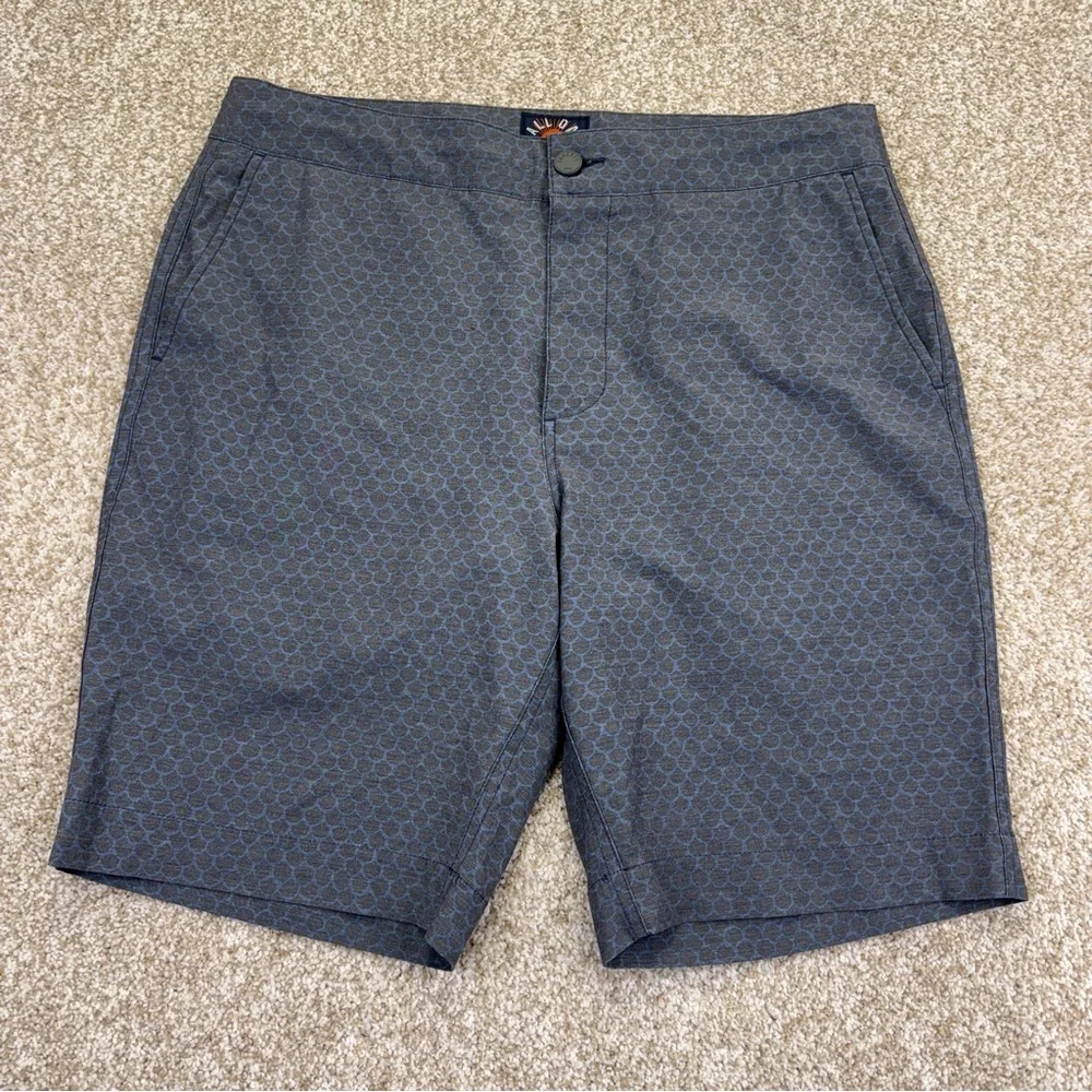 Faherty Athletic Shorts Blue and Gray Mens Size 32